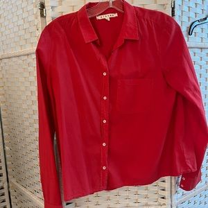 Xirena Vibrant Red Collared Shirt